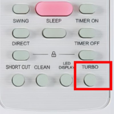 Chế độ Turbo giúp phòng đạt nhiệt độ cài đặt nhanh chỉ trong 15-20 phút