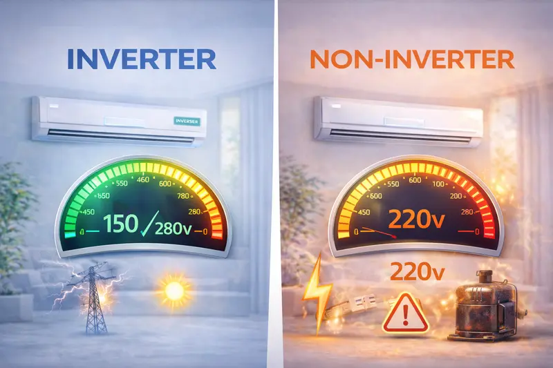 Inverter cần nguồn điện ổn định hơn so với máy thường.