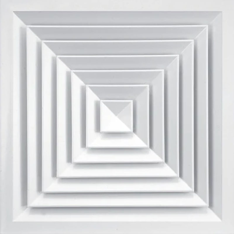 Miệng gió 4 hướng được lắp đặt tại các không gian công cộng để cung cấp gió sạch