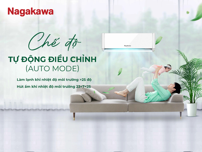 Nagakawa NIS-A09R2T29 vận hành hai chiều, phù hợp nhiều mùa sử dụng