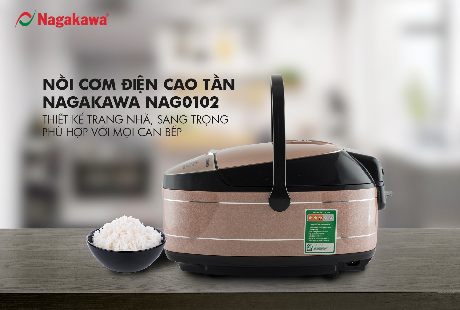 Nồi cơm điện cao tần Nagakawa NAG0102 được khách hàng tin dùng rất ưa chuộng