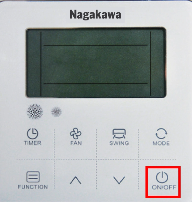 Nút bật/tắt điều khiển gắn tường điều hoà âm trần Nagakawa