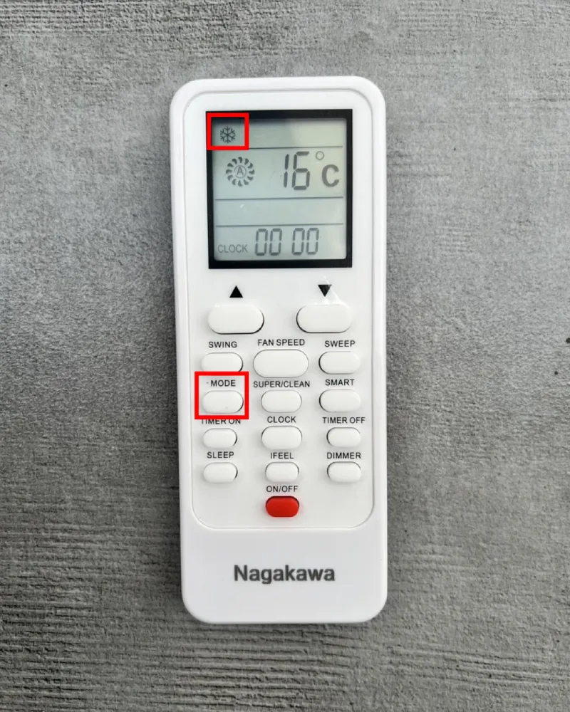 Nút điều chỉnh chế độ hoạt động điều hoà