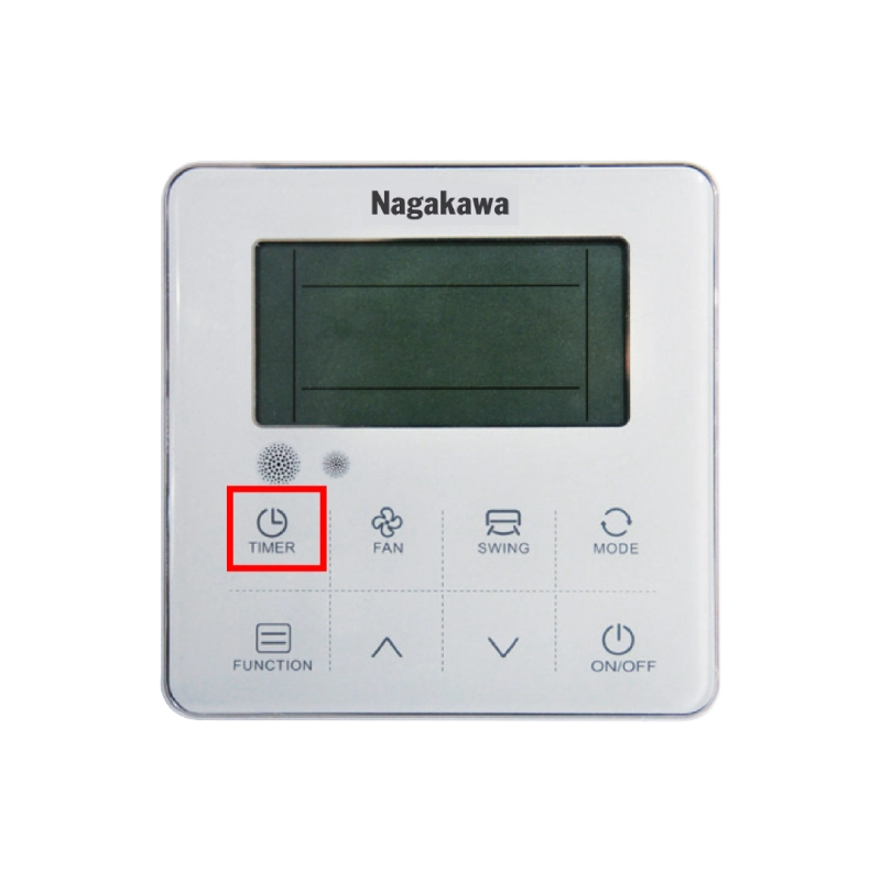 Nút hẹn giờ bật/tắt điều khiển gắn tường của điều hoà âm trần Nagakawa