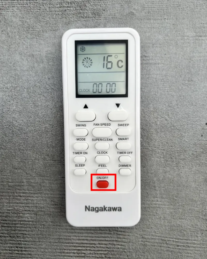 Bật/tắt điều hòa âm trần