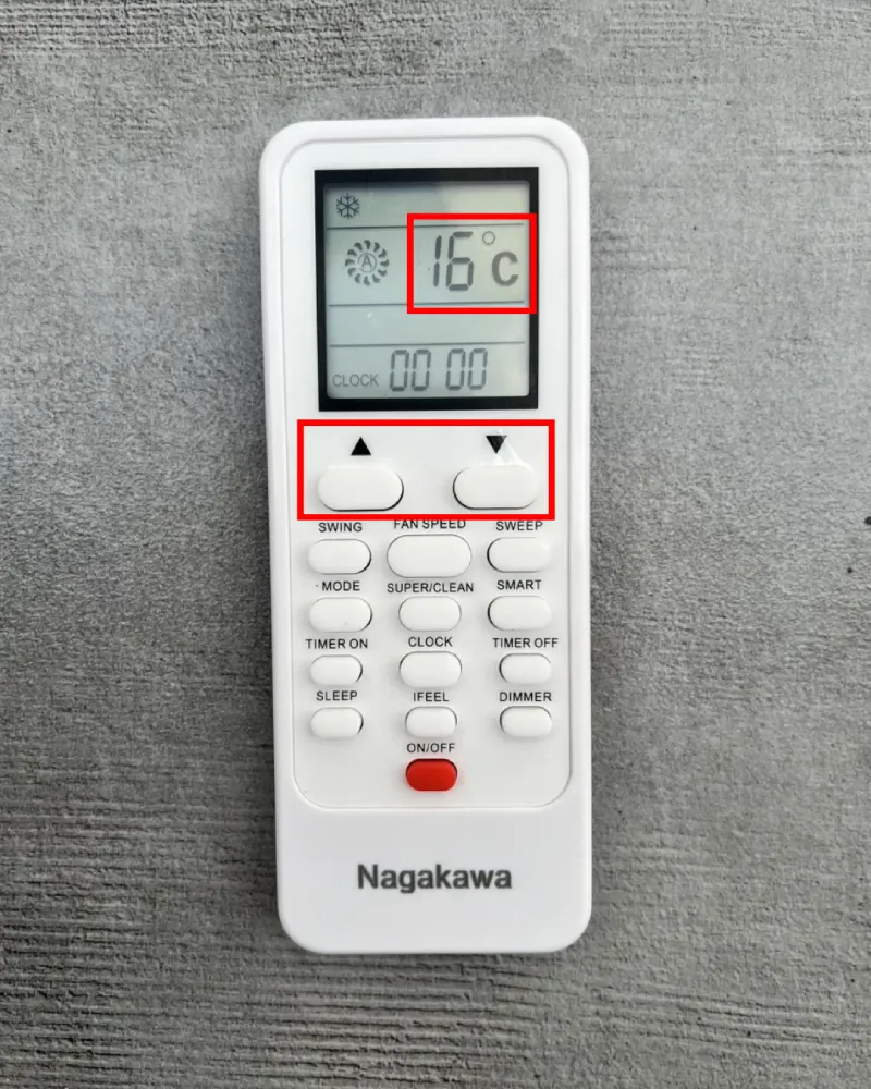 Nút chỉnh nhiệt độ điều hòa âm trần