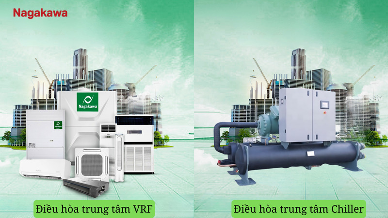 Phân biệt điều hòa trung tâm VRF và điều hòa trung tâm Chiller
