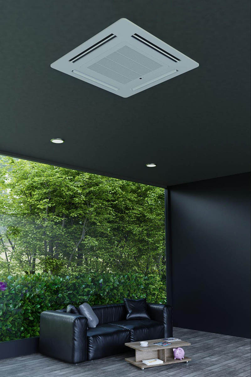 Căn phòng có kích thước trần nhà lớn thường lắp đặt dàn điều hòa âm trần liên tiếp nhau