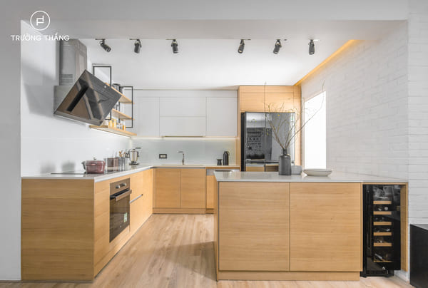 Hình ảnh hoàn thiện của công trình Tủ bếp Masteri Parkland Q2