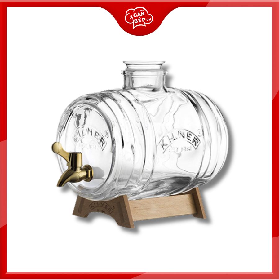 Bình nước thủy tinh Barrel chính hãng