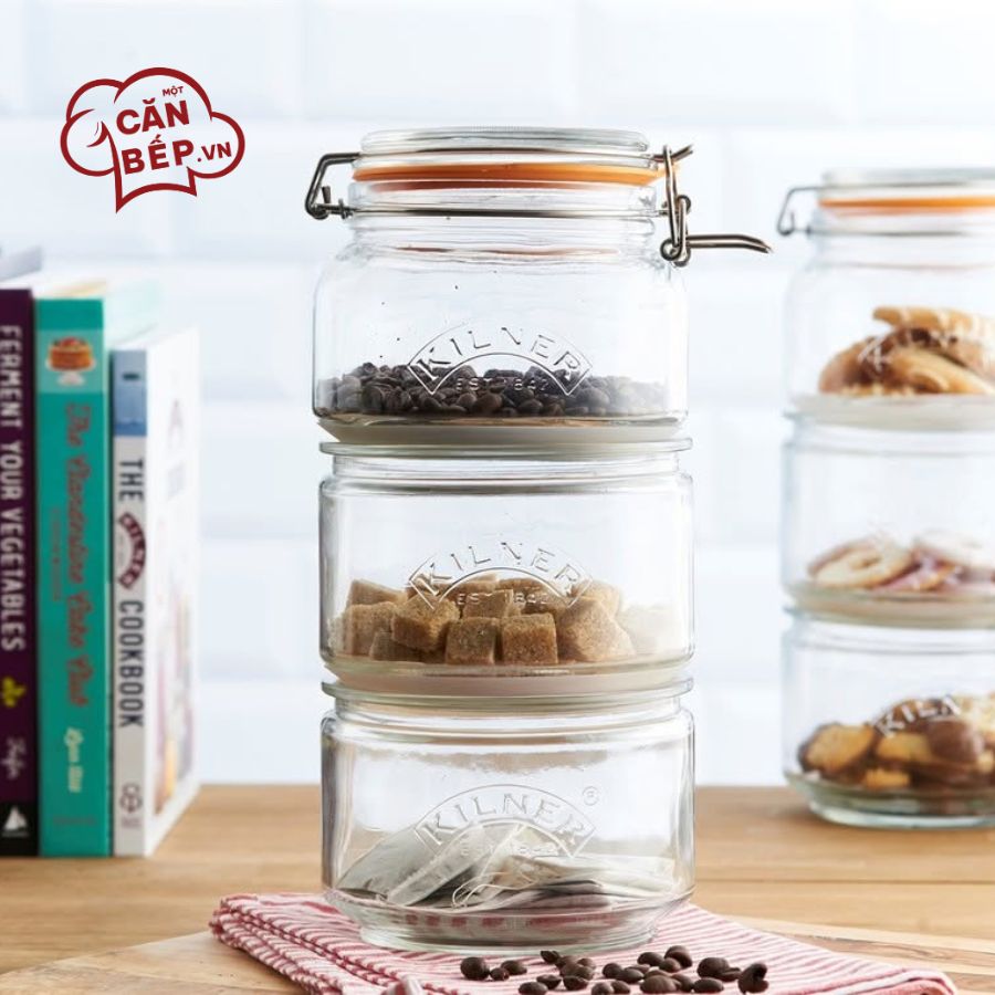 Bộ hũ thủy tinh Kilner 3 cái