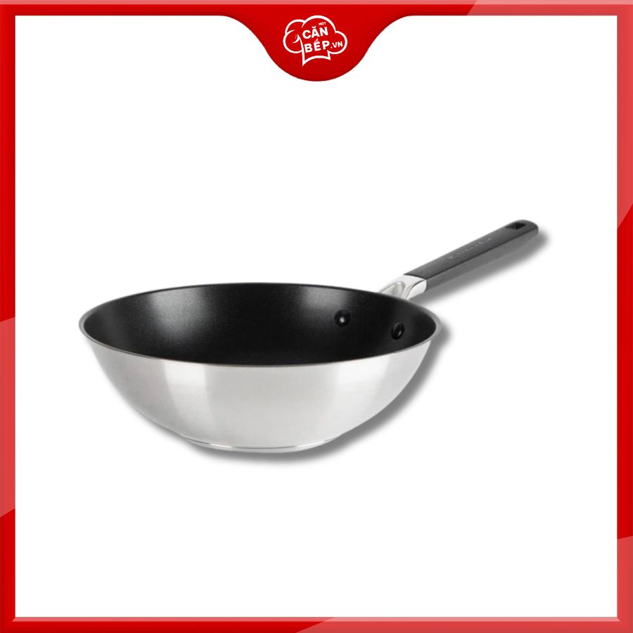 Chảo Wok inox chống dính Classic KitchenAid 28cm