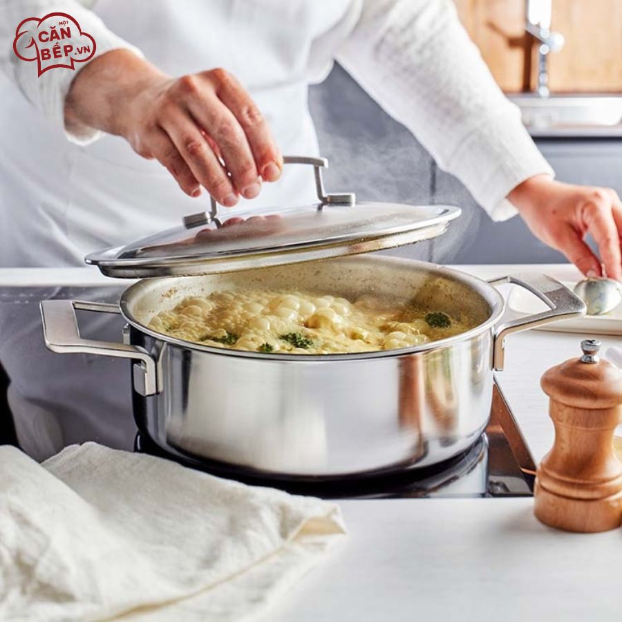 Nồi inox Industry thiết kế tay cầm chắc chắn