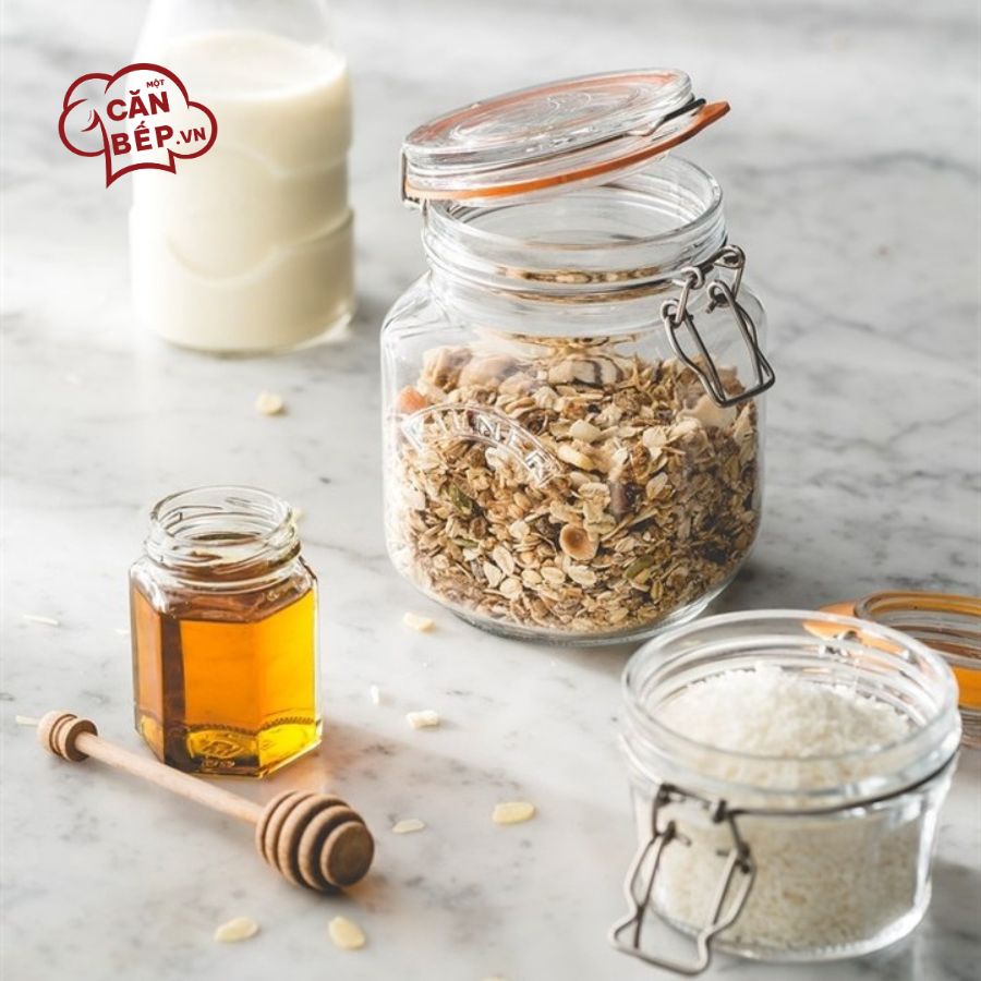 Hũ thủy tinh vuông Kilner