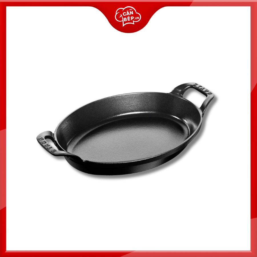 Khay gang oval STAUB màu đen chính hãng