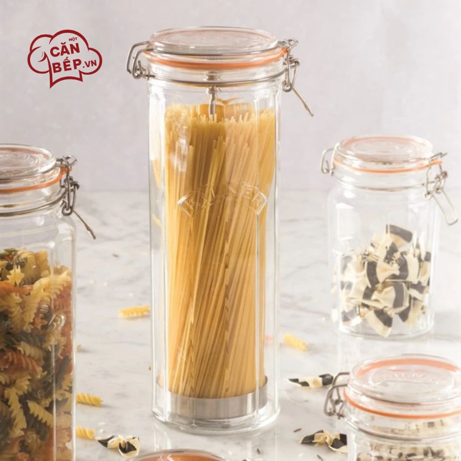 Lưu ý vệ sinh và sử dụng Hũ thủy tinh đựng mì vát cạnh Kilner 2.2L