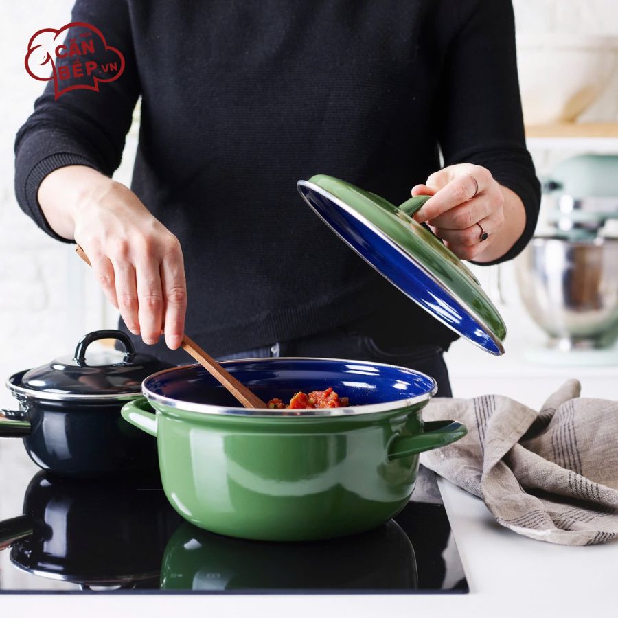 Lưu ý vệ sinh và sử dụng Nồi tránh men BK Indigo 20cm