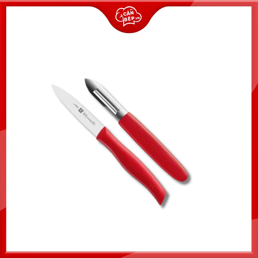 Bộ dao Twin Grip màu đỏ 2 món chính hãng