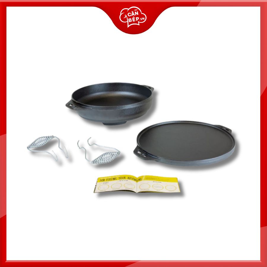 Bộ nồi chảo cắm trại LODGE Camp 4 món chính hãng