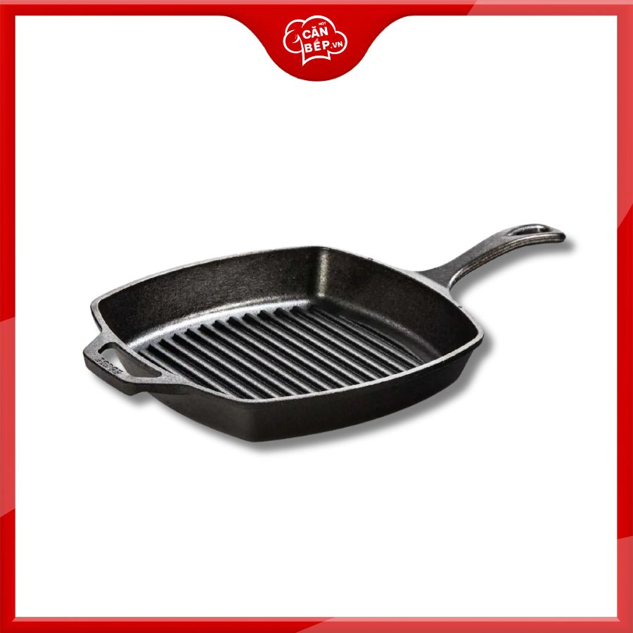 Chảo gang nướng LODGE hình vuông 26.67cm chính hãng