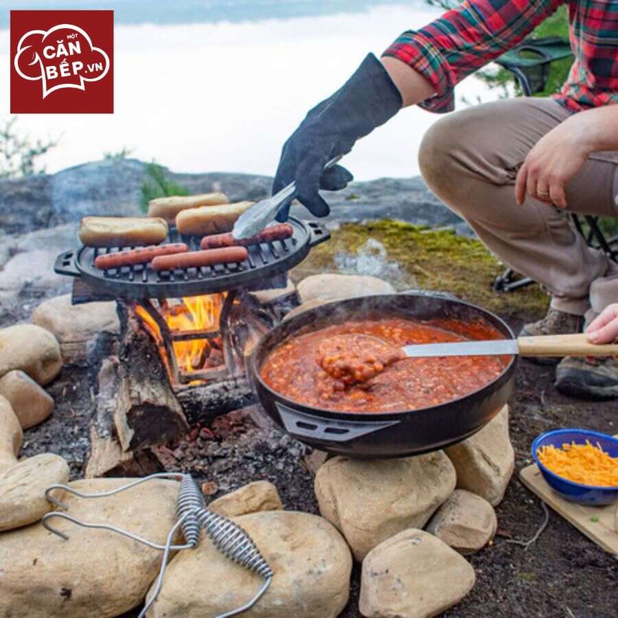 Lưu ý vệ sinh và sử dụng bộ nồi chảo cắm trại LODGE Camp 4 món