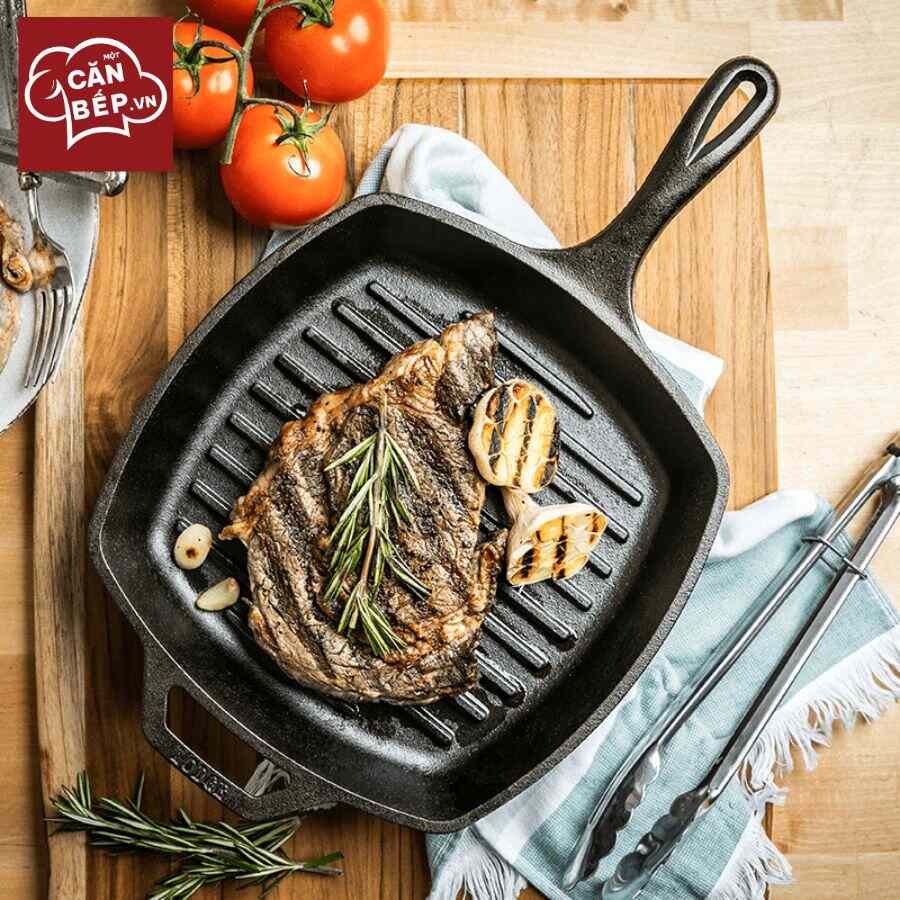 Lưu ý vệ sinh và sử dụng chảo gang nướng LODGE hình vuông 26.67cm
