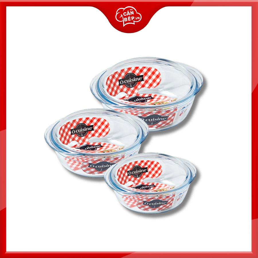Tô gốm thủy tinh hình tròn Ocuisine chính hãng