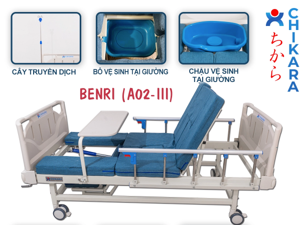 Tìm hiểu về giường y tế 4 tay quay