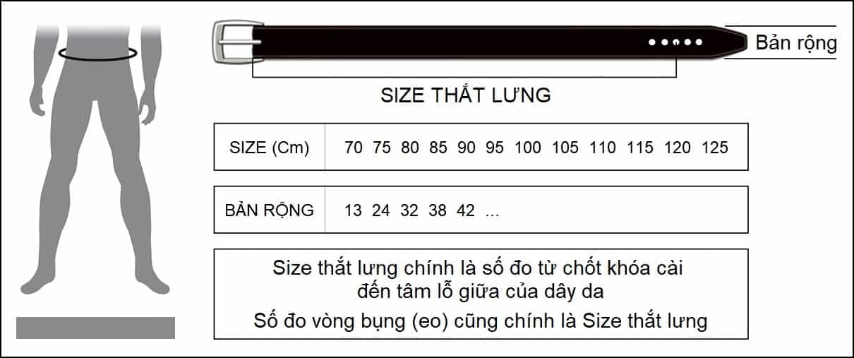 cach chon size that lung nam