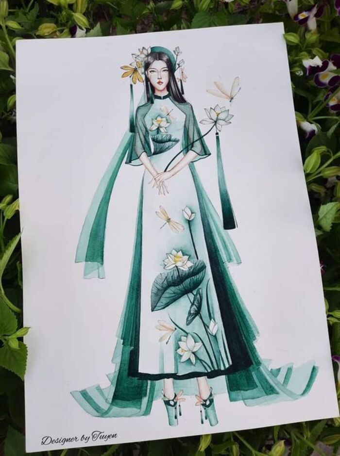 vẽ áo dài việt nam