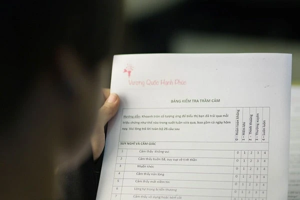 Bài test trầm cảm online