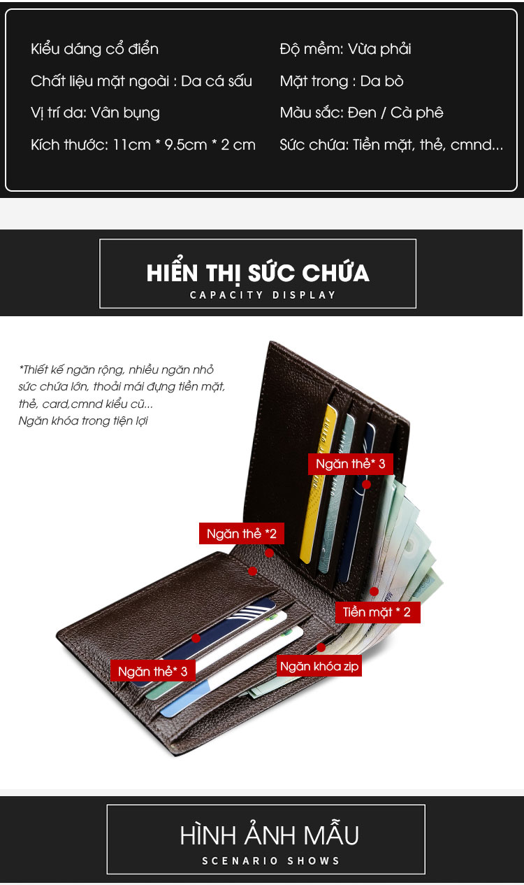 Ví da cá sấu cao cấp