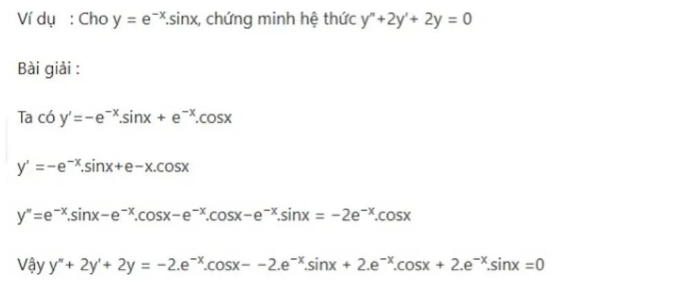 Công thức đạo hàm