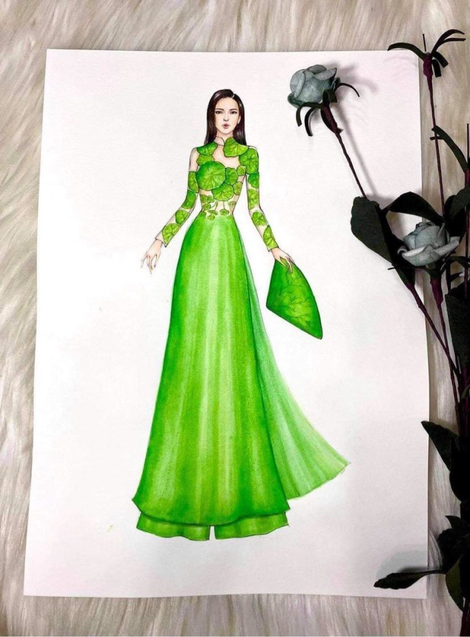 vẽ áo dài việt nam