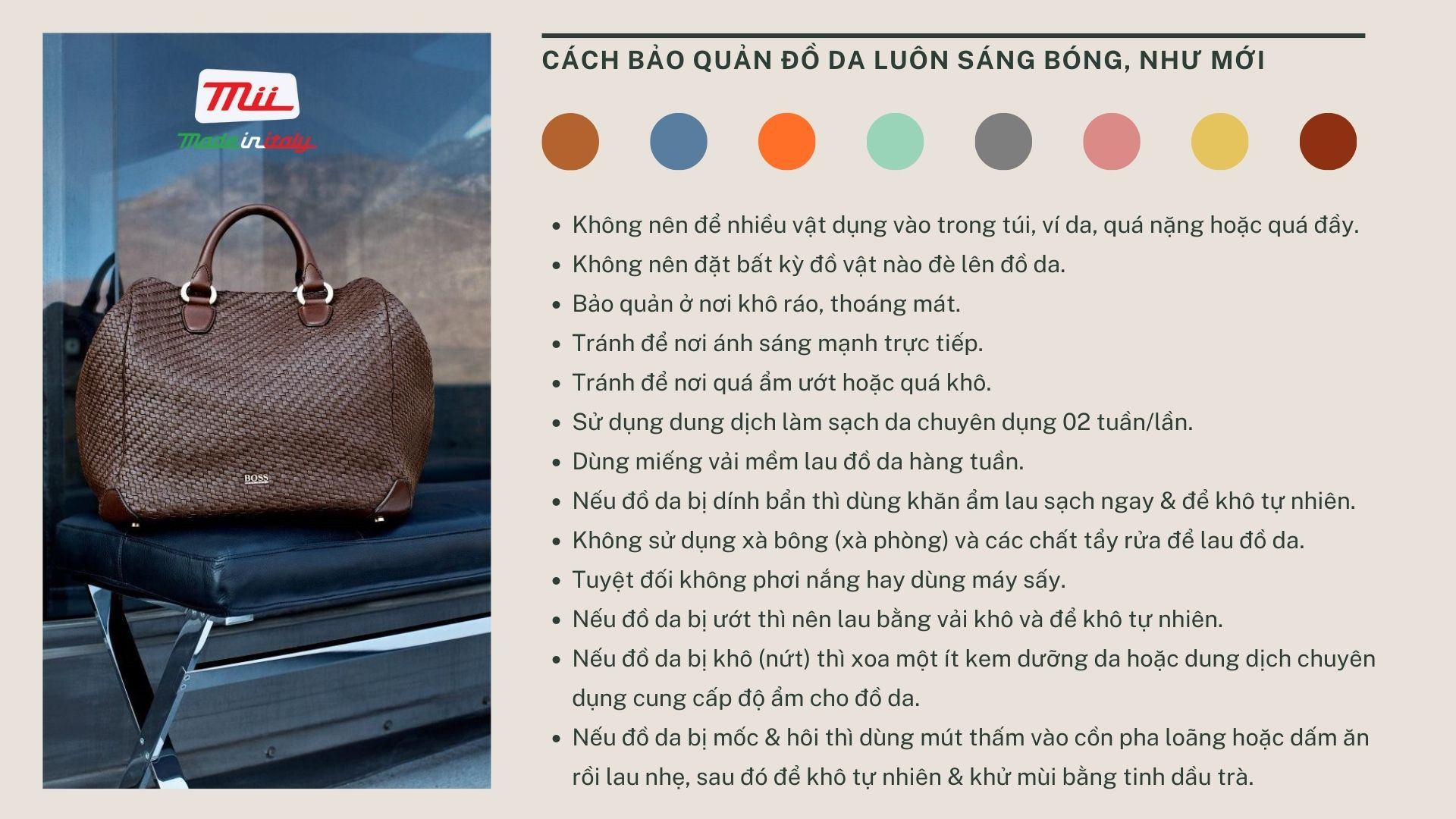 túi nam đeo chéo da bò
