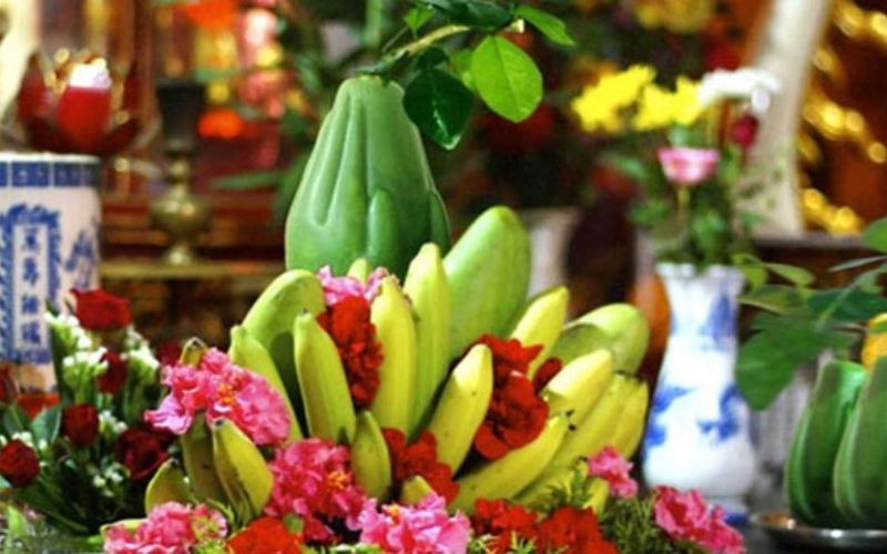 Mâm cúng cho rằm tháng Chạp
