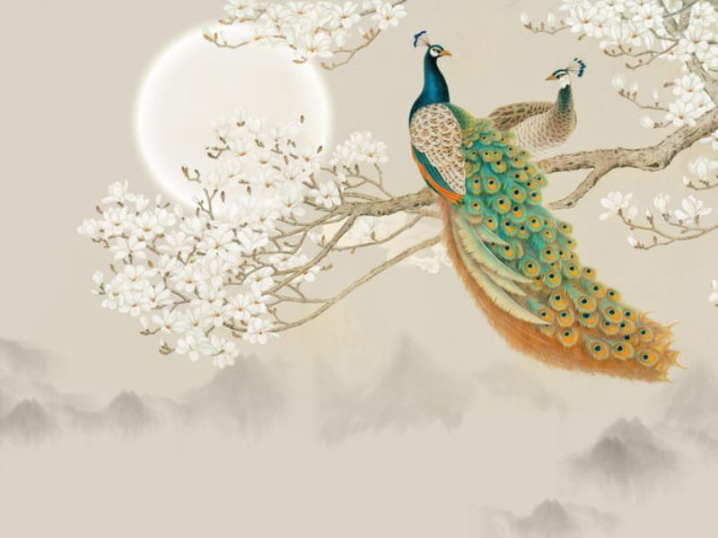 Có những loại tranh con công phong thủy nào?