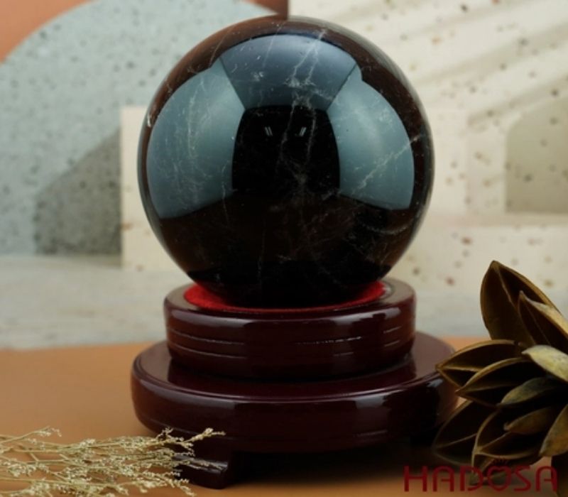 Mua cầu đá phong thủy thạch anh đen tại HADOSA
