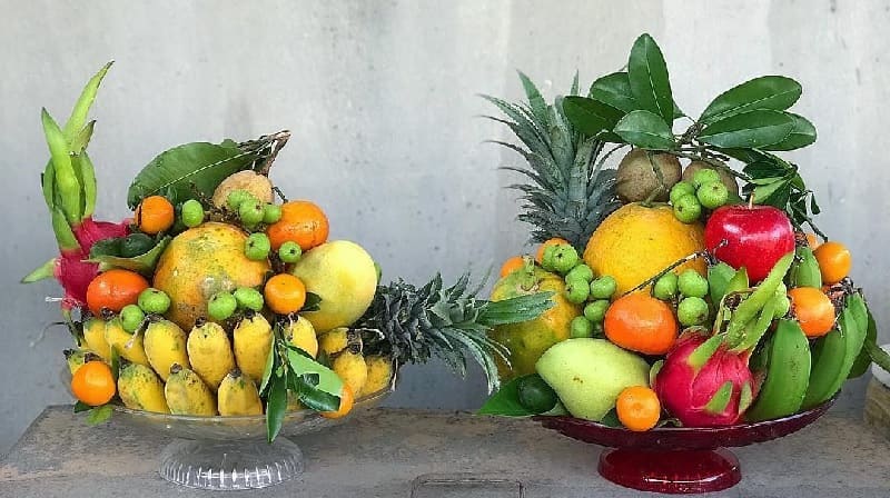Mâm trái cây nên được sắp xếp gọn gàng và đẹp mắt