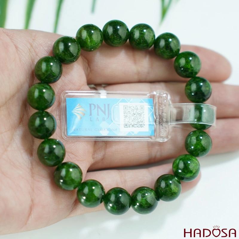 Vòng Diopside 10mm với màu xanh ngọc tuyệt đẹp