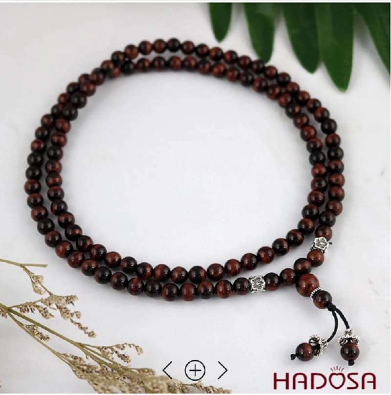 HADOSA cung cấp đa dạng kích thước, mẫu mã vòng đá mắt hổ màu nâu đỏ