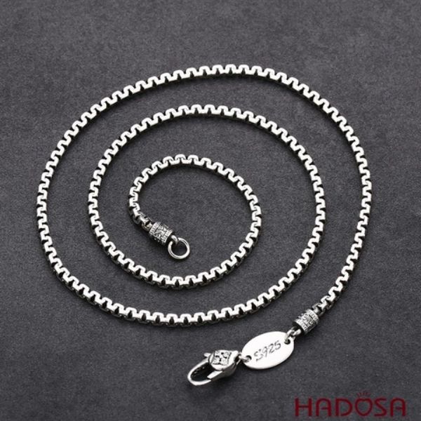 Thiết kế dây chuyền bạc nam cá tính HADOSA