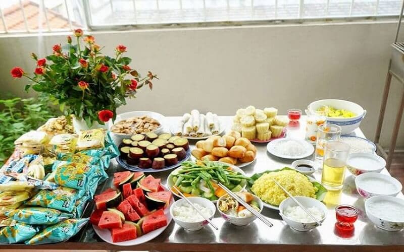 Hoa quả nên được bày biện gọn gàng và trang trí