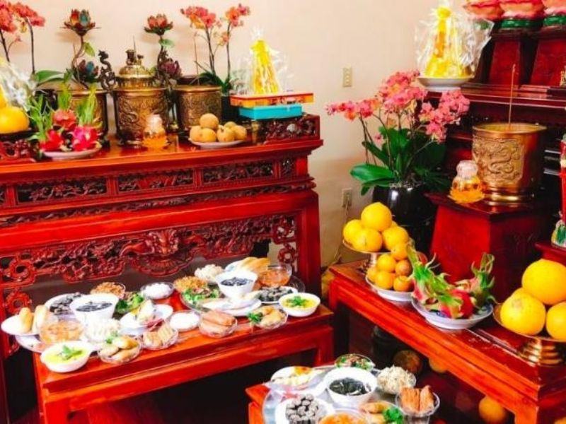 Những lễ vật thường được sử dụng để dâng lên bàn thờ trong buổi lễ