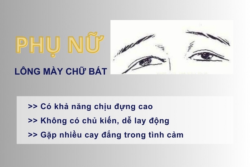 Lông mày chữ bát có thể làm mờ đi đôi mắt và khiến chúng trông nhỏ hơn