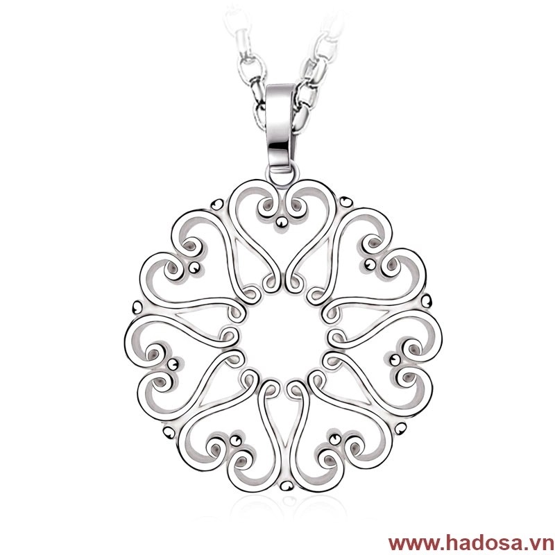 Mặt dây chuyền bạc hình trái tim tinh tế cho nữ