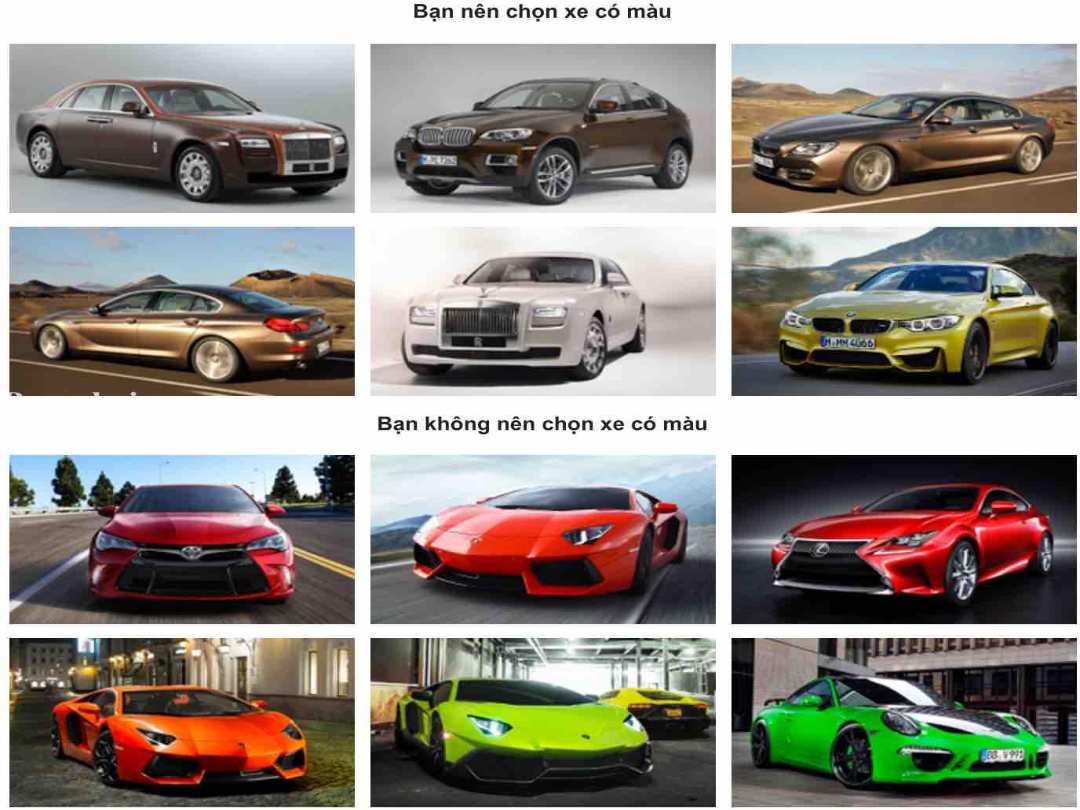 Người mệnh Kim không hợp xe màu gì