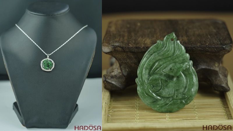 Dây chuyền bạc kết hợp thạch anh xanh giúp phát triển sự nghiệp