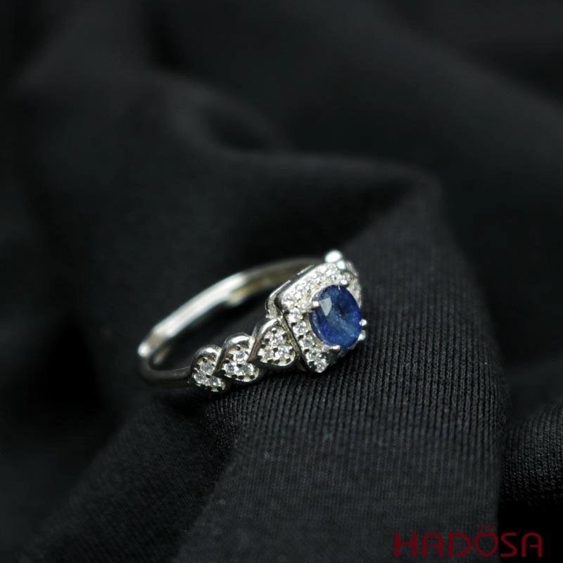 Mẫu nhẫn đá sapphire kích thước 4*5mm