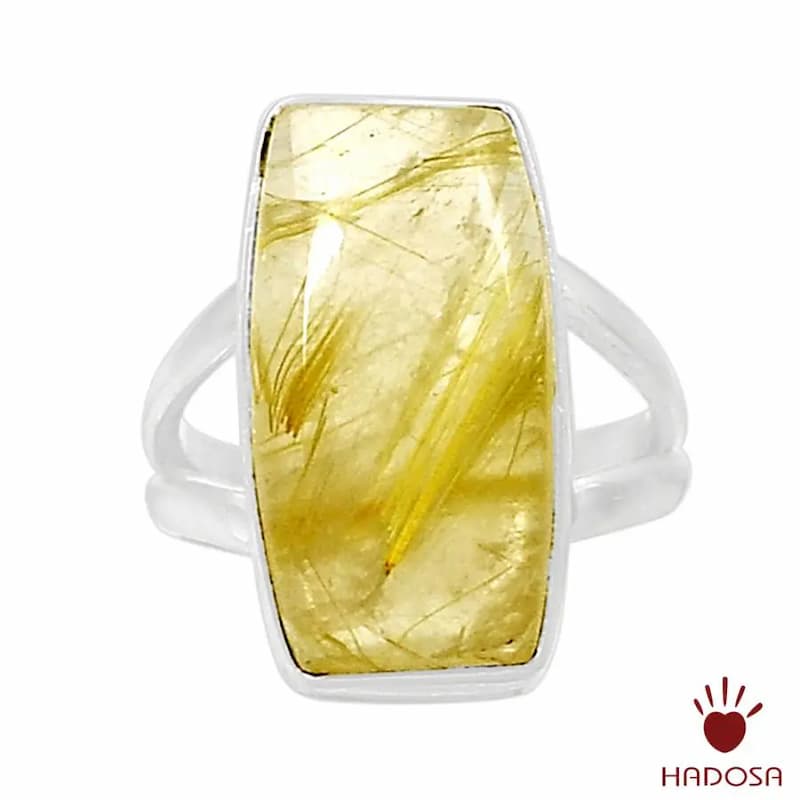 Nhẫn dành cho nam được làm từ thạch anh tóc vàng